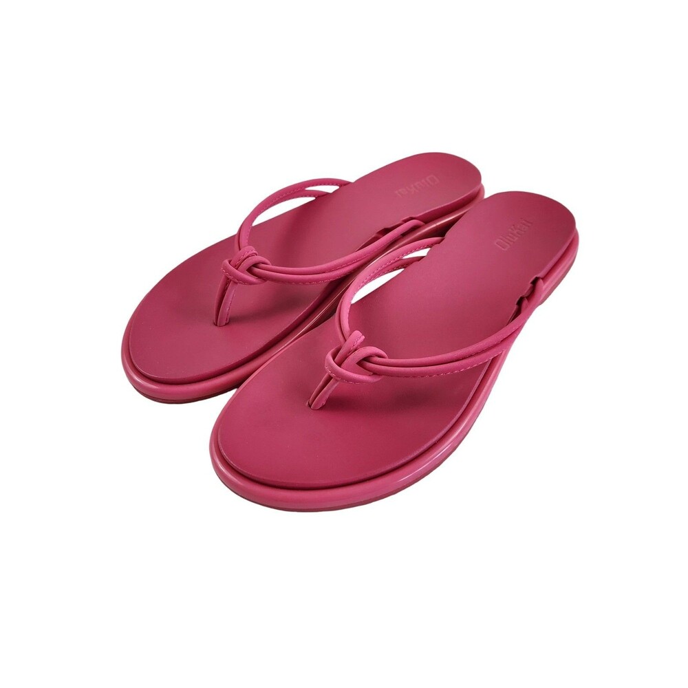 OluKai Aka Pink Plumeria Flip Flop Sandals Womens Size 7 EUC Water Friendly